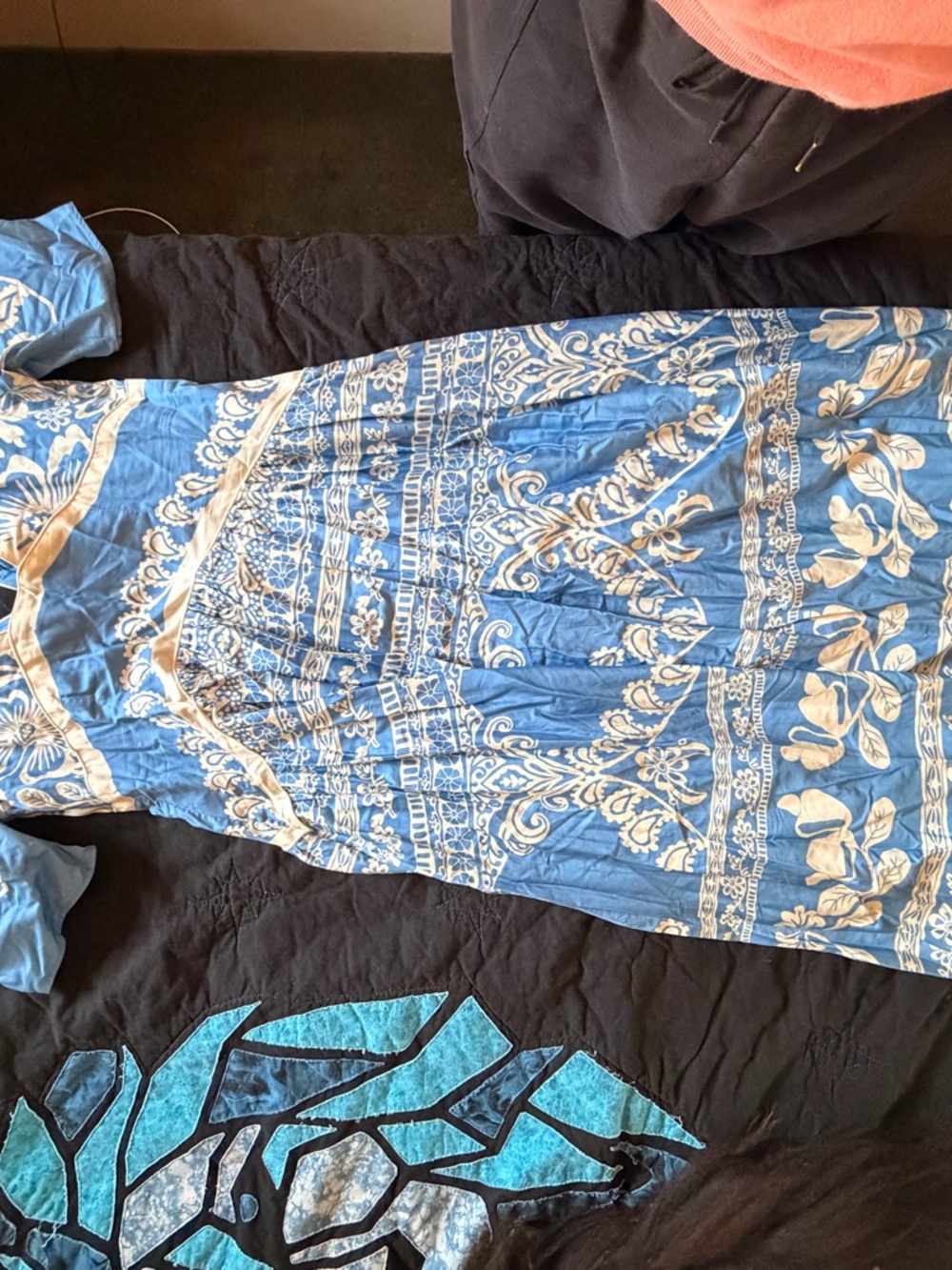 Farm Rio x Anthropologie Printed V-Neck Puff-Sleeve Maxi Dress - Picture 6 of 7